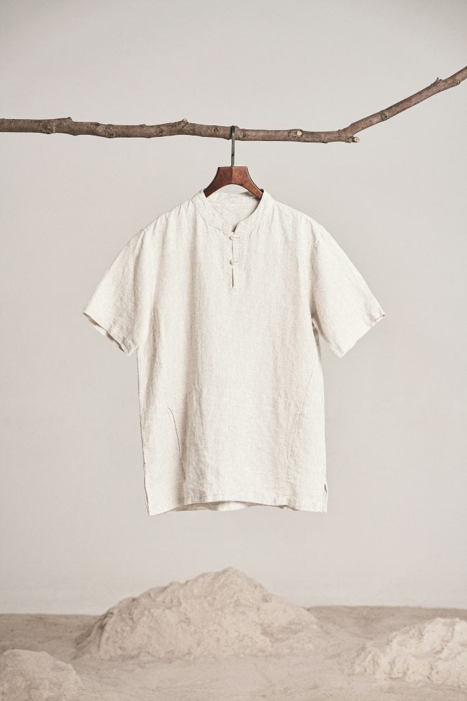 linen beige shirt