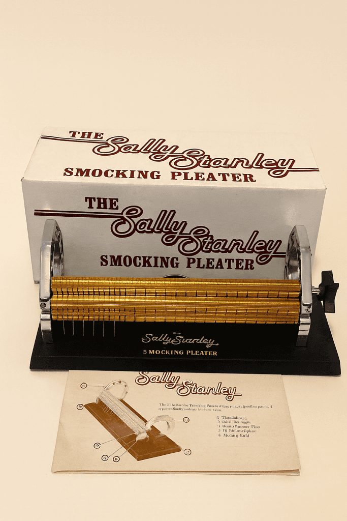 a vintage Sally Stanley Smocking Pleater complete with its original packaging and instruction manual
