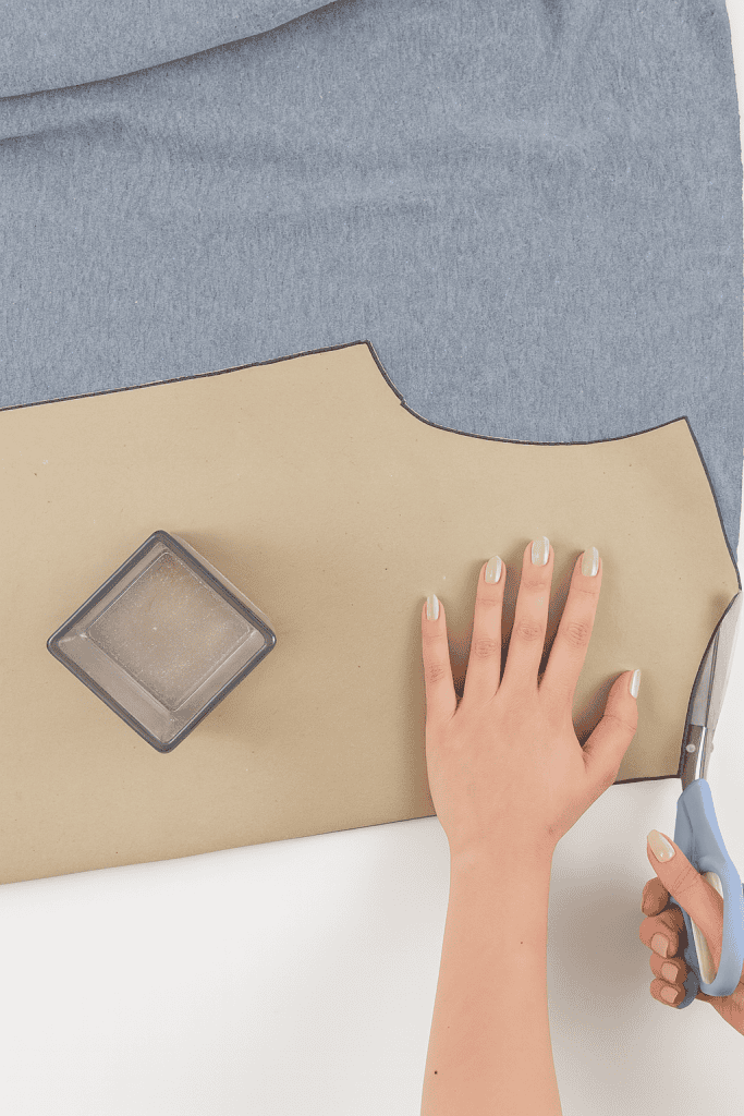 a garment cutting process in fashion design