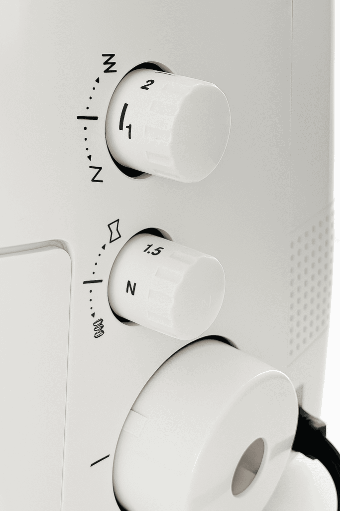 close up image of a differential feed control