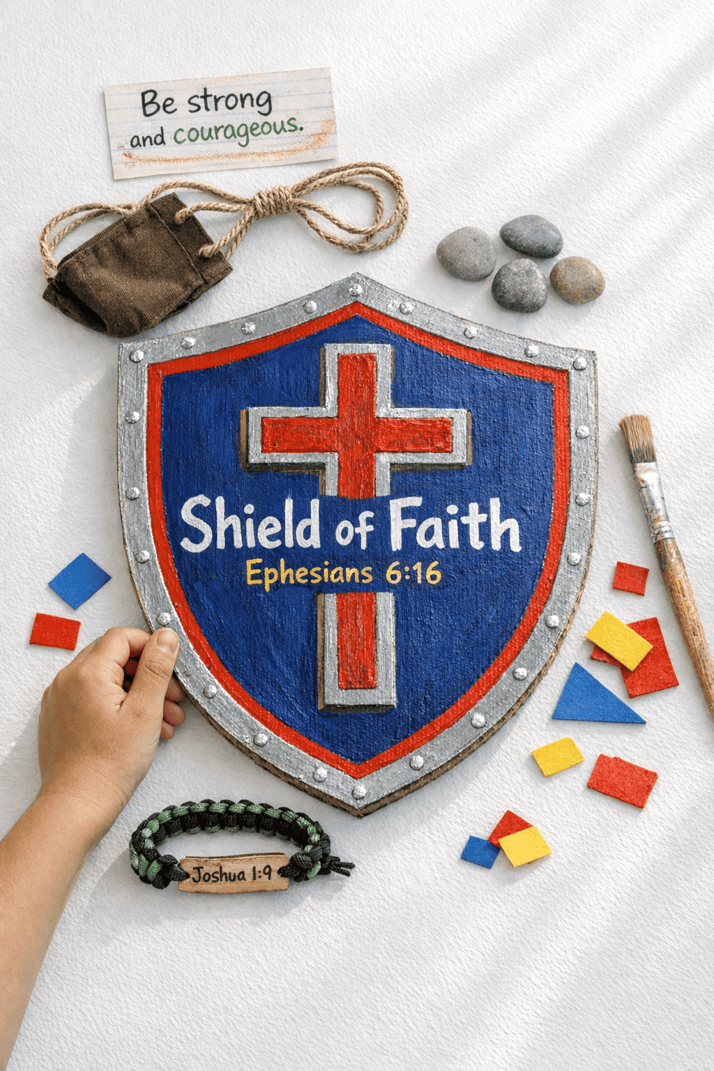 a small variety of hands-on, slightly rugged or action-themed Christian crafts