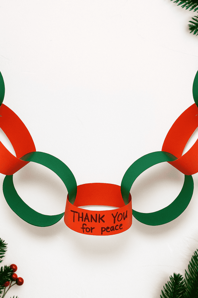 DIY Advent countdown paper chain craft