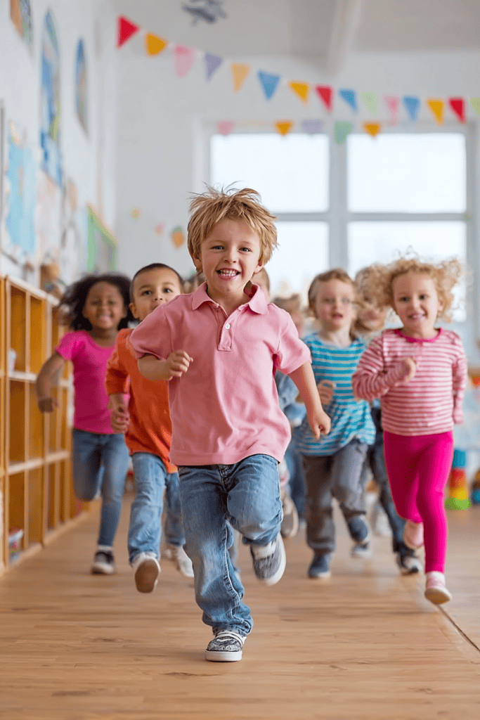 a joyful group of young children