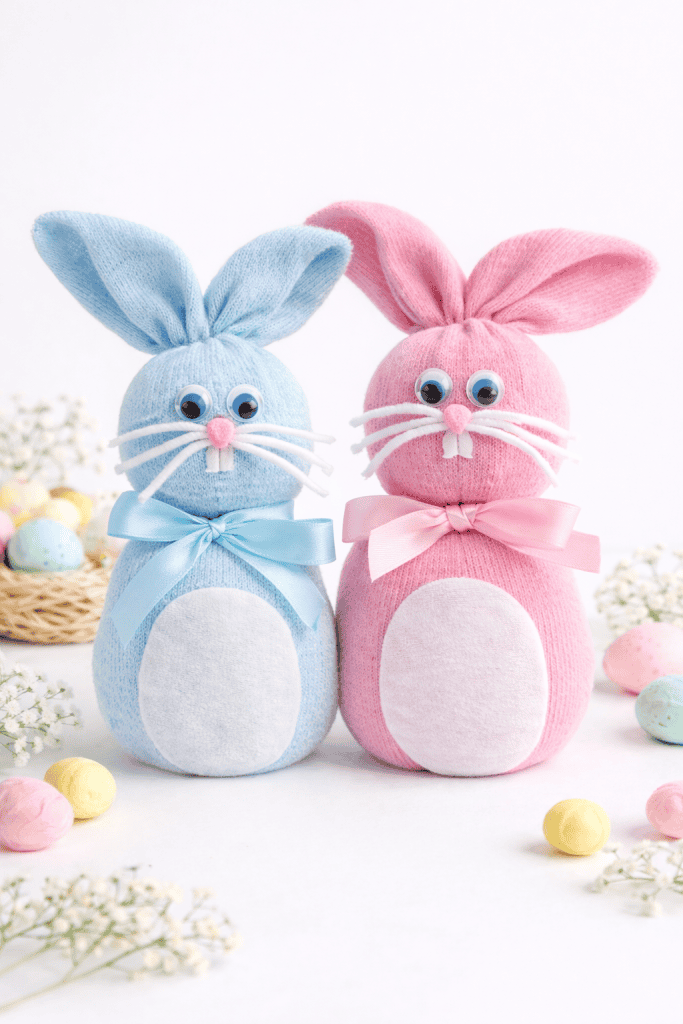 Pastel sock bunnies