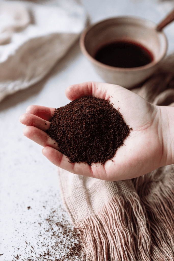 coffee grounds used as a natural dye source for fabric