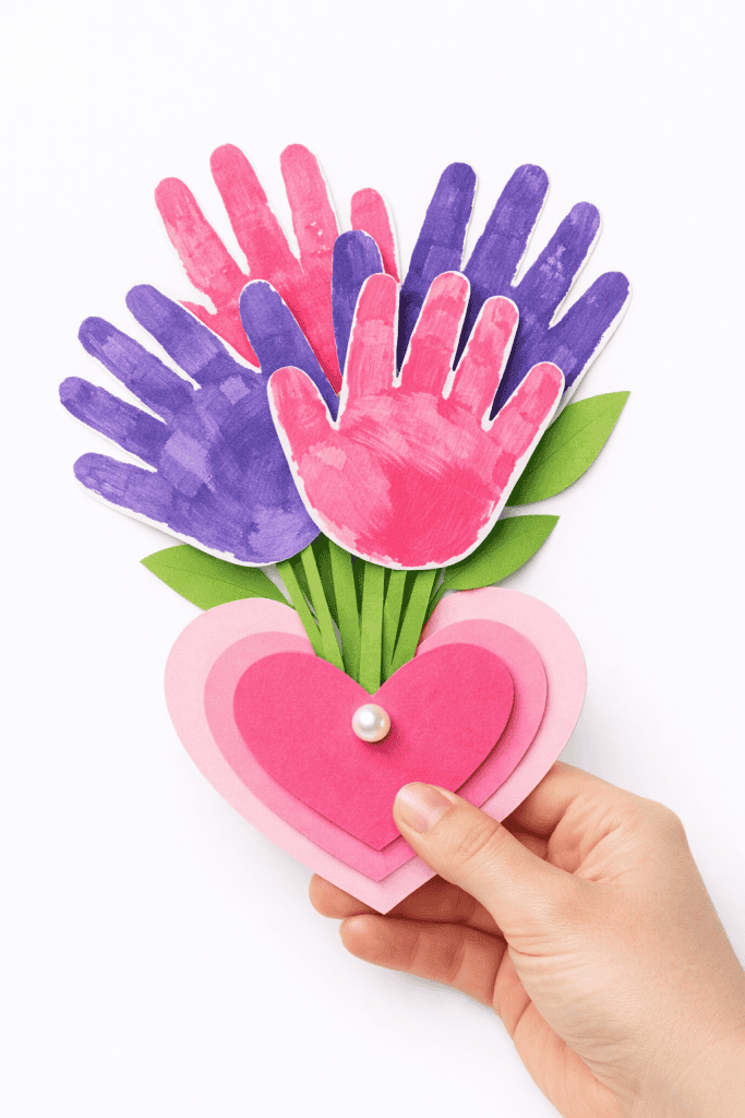 DIY Mother's Day handprint bouquet