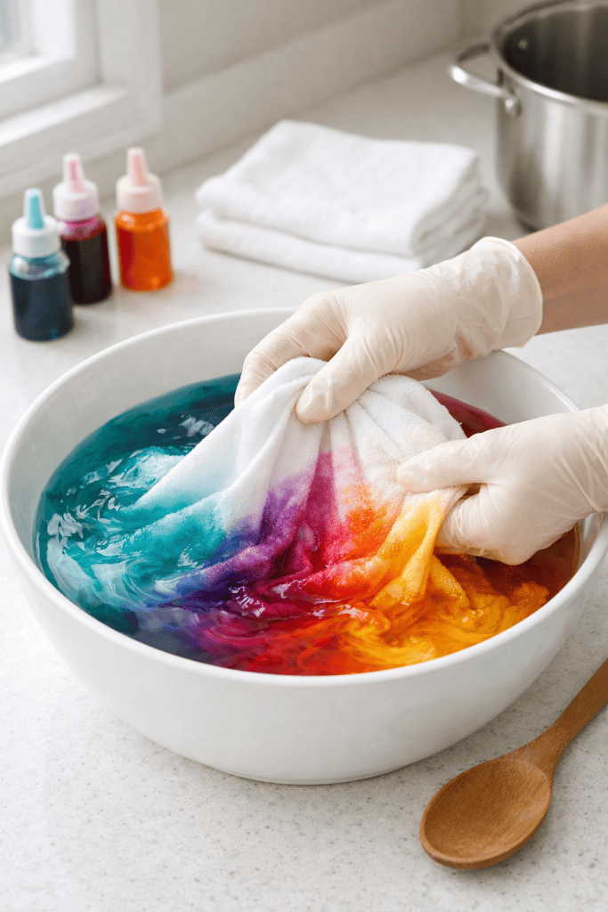 the process of dyeing fabric at home