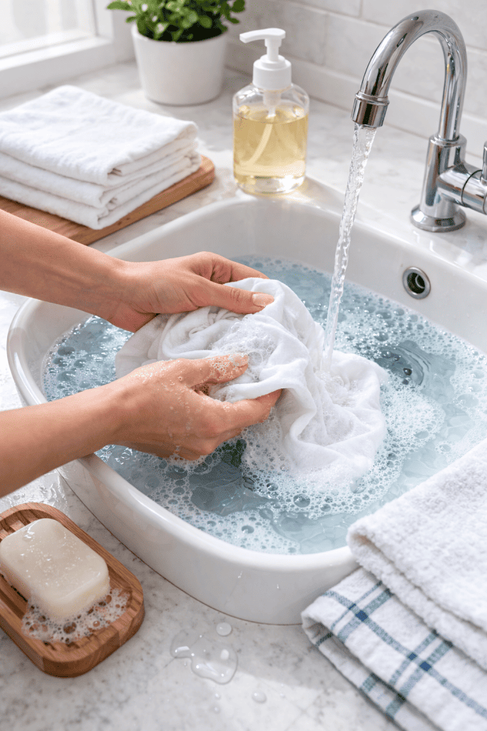 washing fabric before dyeing