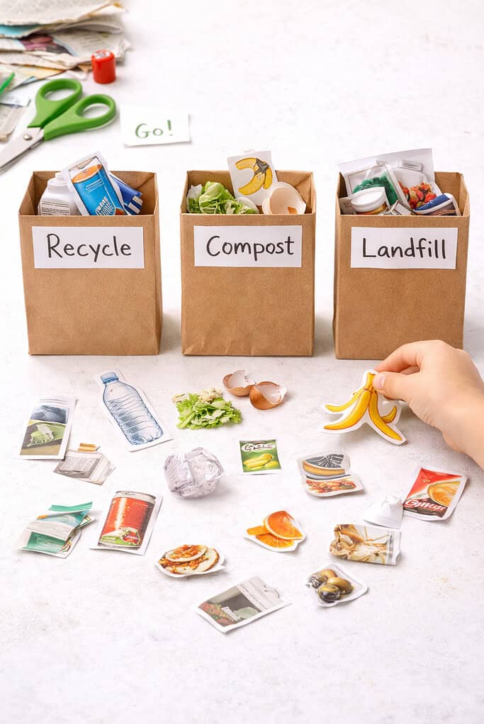 Earth Day recycling activity for kids


