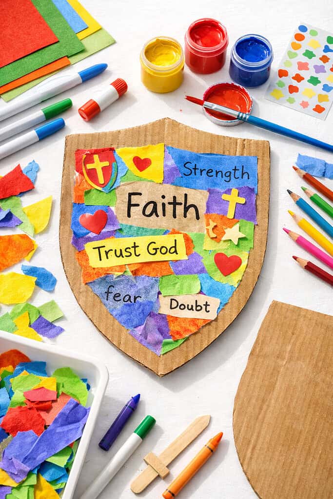 Handmade shield of faith craft