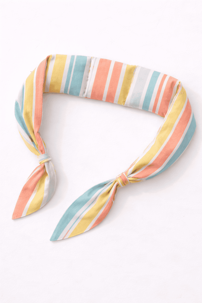 Pastel striped cooling neck wrap



