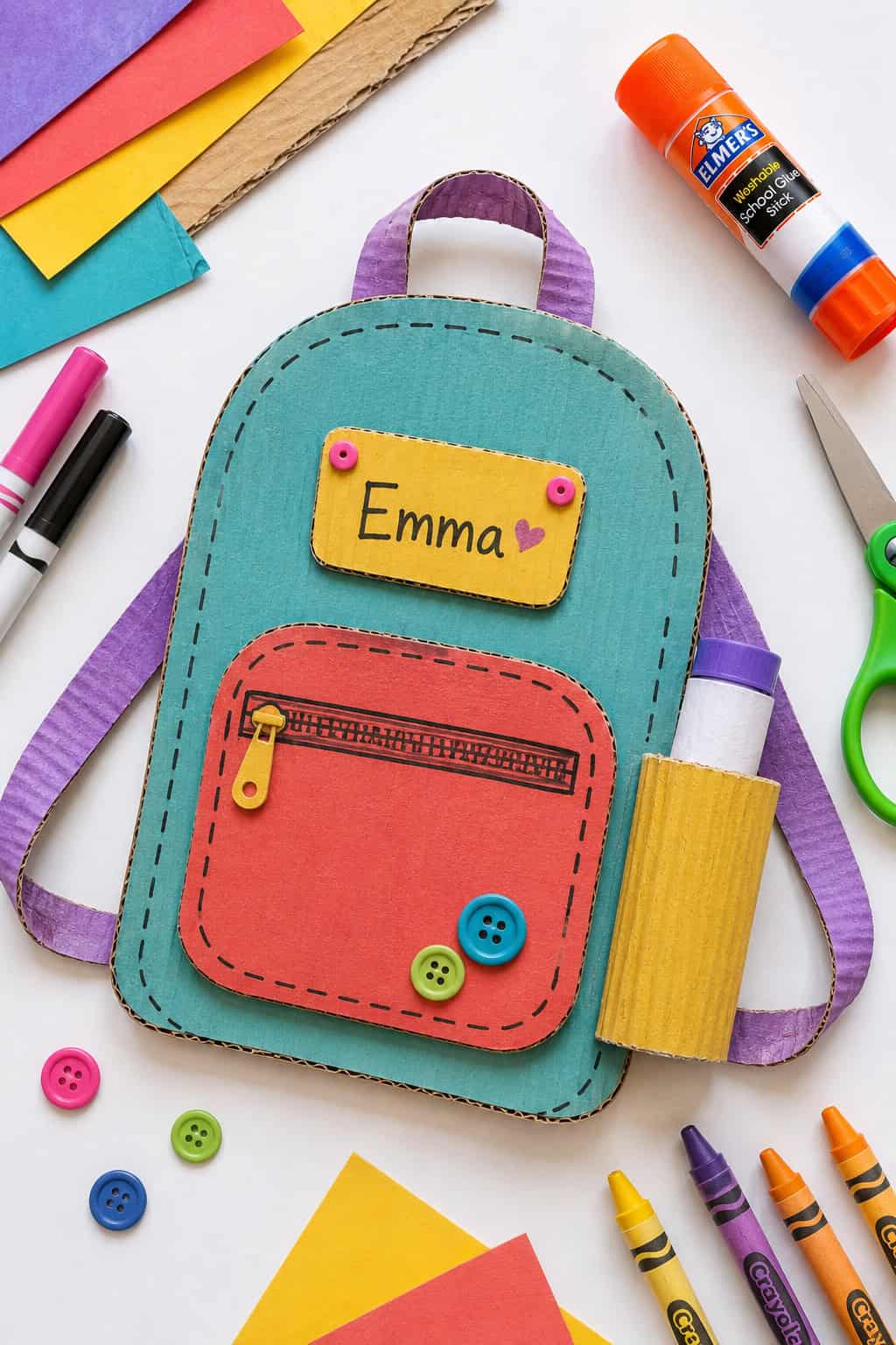 Color Backpack Craft 10 Fun Back to School Crafts Kids Will Love to Make