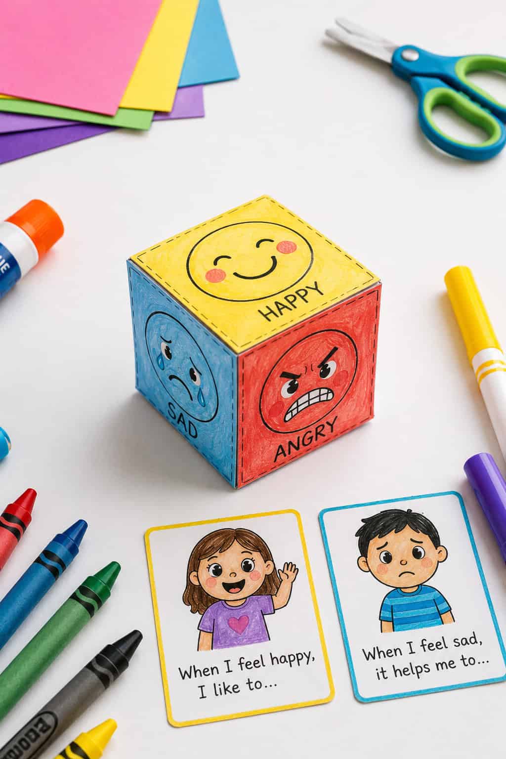 12 Cute Emotions Crafts for Kids to Explore Big Feelings