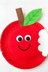 a single handmade apple craft