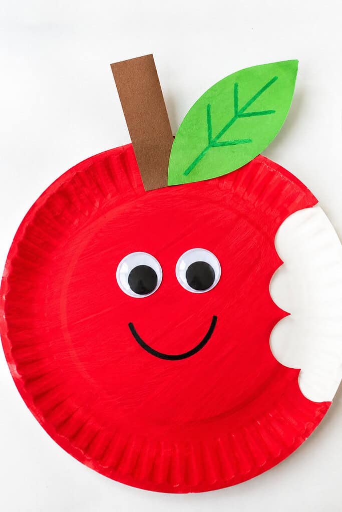 a single handmade apple craft