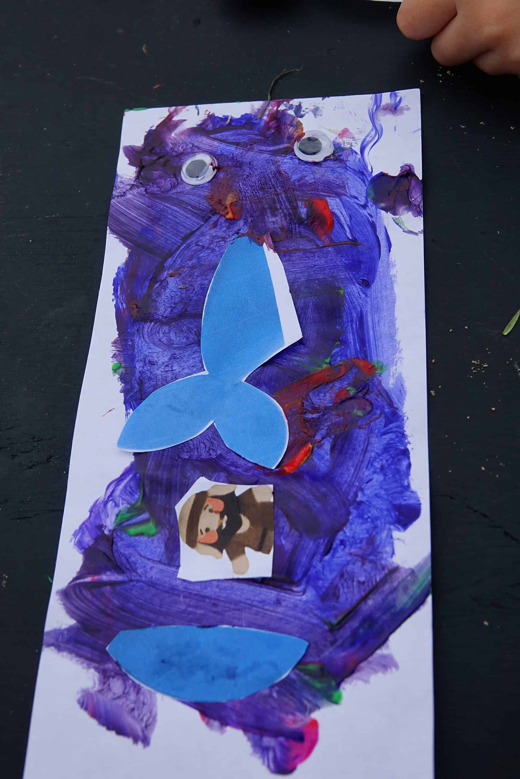 Jonah and the Whale painted paper craft by Frances Isabella and Mommy
